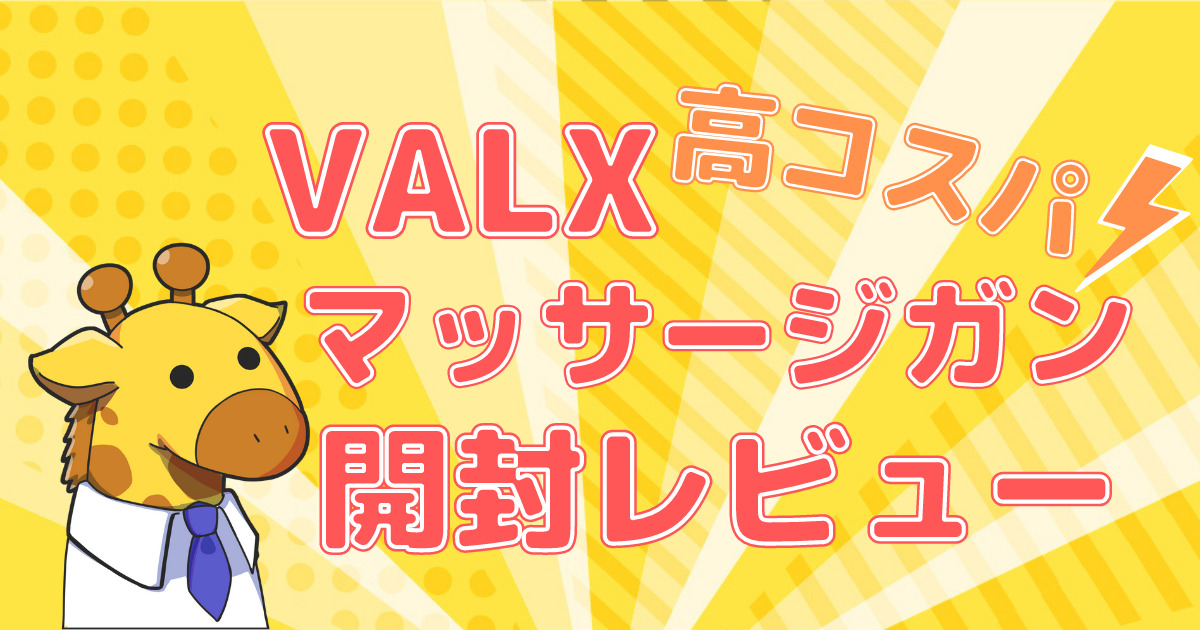 コスパ最高◎】VALXのコンディショニングガンが届いたので開封レビュー