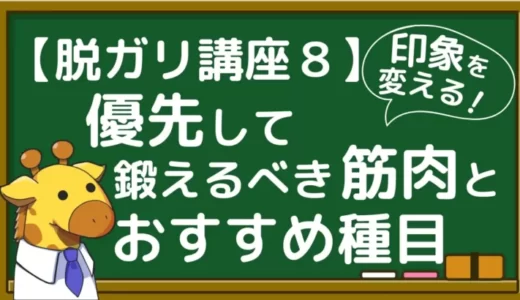 【ガリガリ脱却】食事＋トレーニングで理想の体型へ！痩せ型の人が優先すべき筋肉＆トレーニング種目を紹介！【脱ガリ講座８】