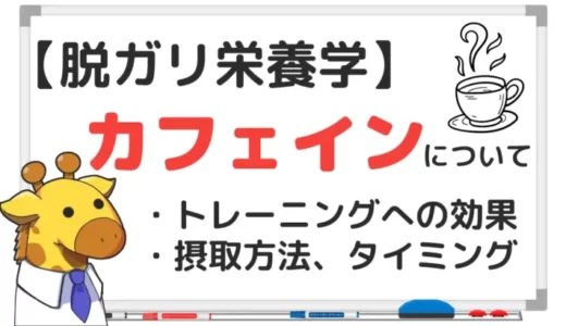 【徹底解説】カフェインのトレーニング効果とオススメの摂取方法を紹介！【使用重量+5kg】